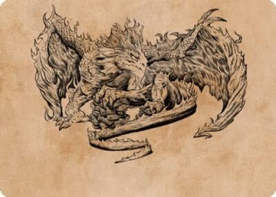 MTG - Battle for Baldur's Gate - Miirym, Sentinel Wyrm Art Card - Anime Card Craze