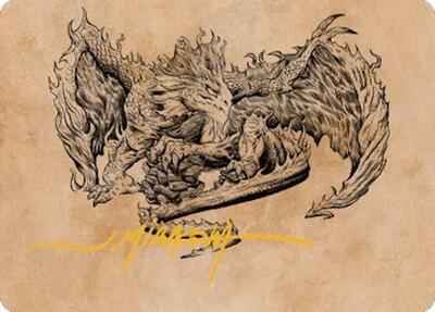 Magic: The Gathering - Art Series: Commander Legends: Battle for Baldur's Gate - Miirym, Sentinel Wyrm Art Card (Gold-Stamped Signature) - Normal