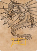 MTG - Battle for Baldur's Gate - Ancient Gold Dragon Art Card (44/81) (Gold-Stamped Signature) - Anime Card Craze