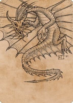 MTG - Battle for Baldur's Gate - Ancient Gold Dragon Art Card (44/81) - Anime Card Craze