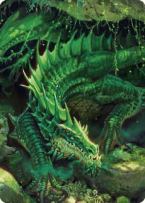 MTG - Battle for Baldur's Gate - Adult Green Dragon Art Card - Anime Card Craze