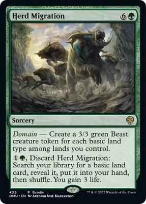 Magic: The Gathering - Unique and Miscellaneous Promos - Herd Migration (DMU Bundle) - Foil