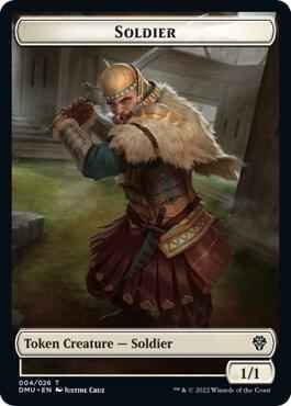 Magic: The Gathering - Dominaria United - Soldier // Elemental Double-Sided Token - Foil