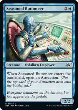 Magic: The Gathering - Unfinity - Seasoned Buttoneer - Common - Normal
