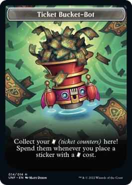 Magic: The Gathering - Unfinity - Ticket Bucket-Bot Token - Token - Normal