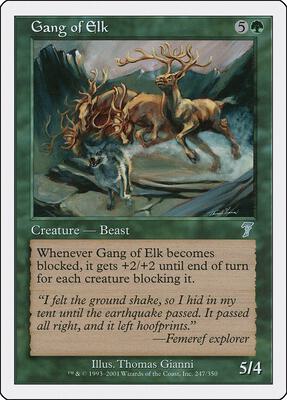 Magic: The Gathering - 7th Edition - Gang of Elk - Anime Card Craze