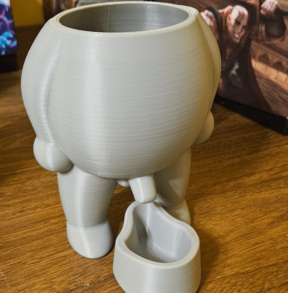 3D Printed Peeing Flower Pot with Urinal - Anime Card Craze