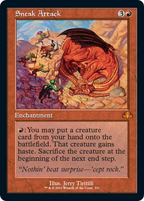 Magic: The Gathering - Dominaria Remastered - Sneak Attack (Retro Frame) - Mythic – 331 - Normal
