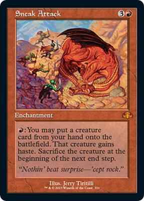 Magic: The Gathering - Dominaria Remastered - Sneak Attack (Retro Frame) - Mythic - Normal