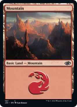 Magic: The Gathering - Jumpstart 2022 - Mountain (107) - Land - Normal