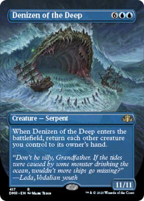 Magic: The Gathering - Dominaria Remastered - Denizen of the Deep (Borderless) - Rare - Normal