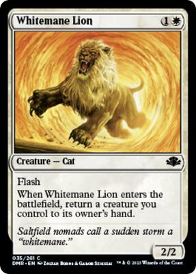Magic: The Gathering - Dominaria Remastered - Whitemane Lion - Common - Normal