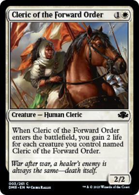 Magic: The Gathering - Dominaria Remastered - Cleric of the Forward Order - Common - Normal
