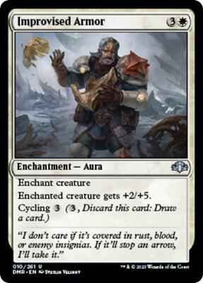 Magic: The Gathering - Dominaria Remastered - Improvised Armor - Uncommon - Normal