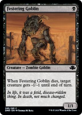 Magic: The Gathering - Dominaria Remastered - Festering Goblin - Common - Normal