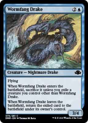 Magic: The Gathering - Dominaria Remastered - Wormfang Drake - Common – 74 - Normal