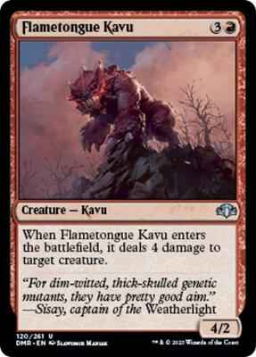 Magic: The Gathering - Dominaria Remastered - Flametongue Kavu - Uncommon - Normal