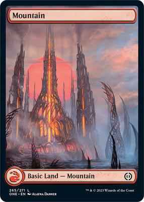 Magic: The Gathering - Phyrexia: All Will Be One - Mountain (265) - Full Art - 265 - Normal