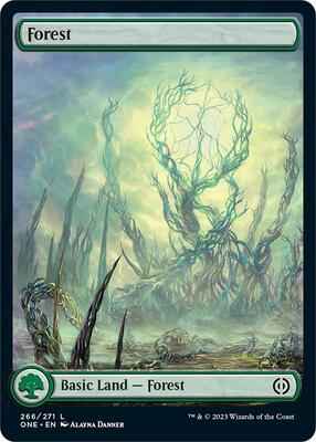 Magic: The Gathering - Phyrexia: All Will Be One - Forest (266) - Full Art - 266 - Normal
