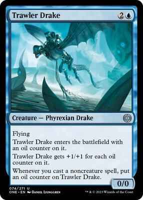Magic: The Gathering - Phyrexia: All Will Be One - Trawler Drake - 74 - Normal