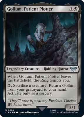 Magic: The Gathering - Universes Beyond: The Lord of the Rings: Tales of Middle-earth - Gollum, Patient Plotter - Uncommon - Normal