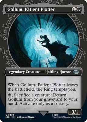 Magic: The Gathering - Universes Beyond: The Lord of the Rings: Tales of Middle-earth - Gollum, Patient Plotter (Showcase) - Uncommon - Normal
