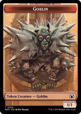 Magic: The Gathering - Commander: March of the Machine - Goblin // Sliver Double-sided Token - Normal