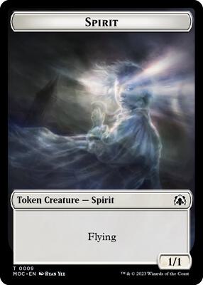 Magic: The Gathering - Commander: March of the Machine - Spirit (0009) // Treasure Double-sided Token - Normal