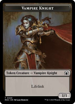 Magic: The Gathering - Commander: March of the Machine - Vampire Knight // Soldier Double-sided Token - Normal