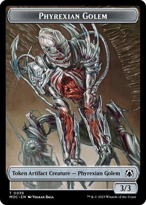 Magic: The Gathering - Commander: March of the Machine - Phyrexian Golem // Phyrexian Horror Double-sided Token - Normal
