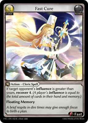 Grand Archive TCG - Fractured Crown - Fast Cure - 32 - Normal