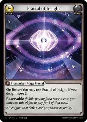 Grand Archive TCG - Fractured Crown - Fractal of Insight - 33 - Normal