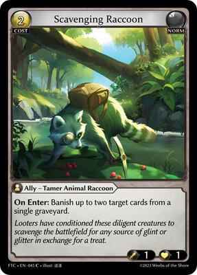 Grand Archive TCG - Fractured Crown - Scavenging Raccoon - 45 - Normal