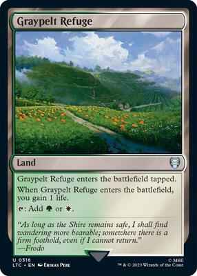 Magic: The Gathering - Commander: The Lord of the Rings: Tales of Middle-earth - Graypelt Refuge - Uncommon - Normal