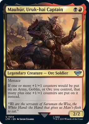 Magic: The Gathering - Universes Beyond: The Lord of the Rings: Tales of Middle-earth - Mauhur, Uruk-hai Captain - Uncommon - Normal