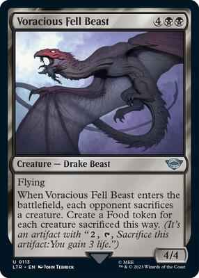 Magic: The Gathering - Universes Beyond: The Lord of the Rings: Tales of Middle-earth - Voracious Fell Beast - Uncommon - Normal