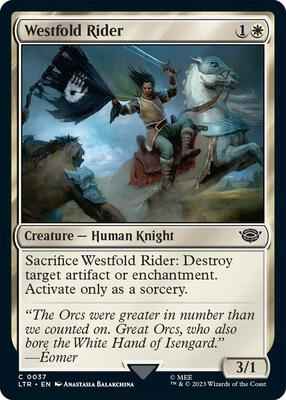 Magic: The Gathering - Universes Beyond: The Lord of the Rings: Tales of Middle-earth - Westfold Rider - Common - Normal