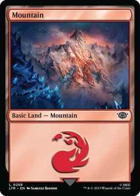 Magic: The Gathering - Universes Beyond: The Lord of the Rings: Tales of Middle-earth - Mountain (0268) - Land - Normal