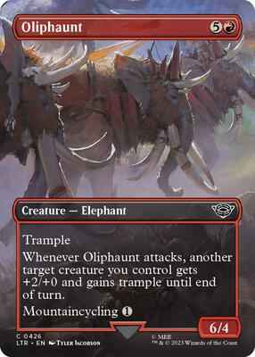 Magic: The Gathering - Universes Beyond: The Lord of the Rings: Tales of Middle-earth - Oliphaunt (Borderless) - Common - Normal