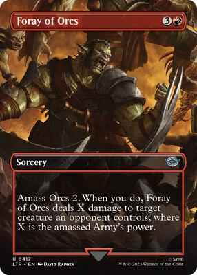 Magic: The Gathering - Universes Beyond: The Lord of the Rings: Tales of Middle-earth - Foray of Orcs (Borderless) - Uncommon - Normal