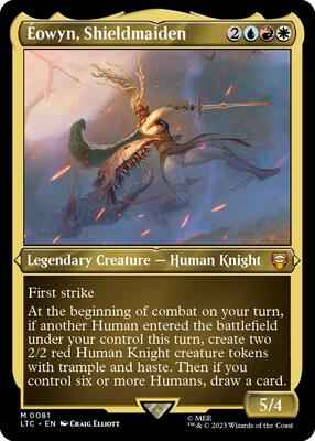 Magic: The Gathering - Commander: The Lord of the Rings: Tales of Middle-earth - Eowyn, Shieldmaiden (Display Commander) - Thick Stock - Mythic - Foil
