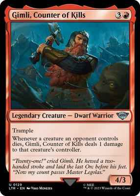 Magic: The Gathering - Universes Beyond: The Lord of the Rings: Tales of Middle-earth - Gimli, Counter of Kills - Uncommon - Normal