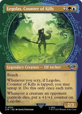 Magic: The Gathering - Universes Beyond: The Lord of the Rings: Tales of Middle-earth - Legolas, Counter of Kills (Showcase) - Uncommon - Normal