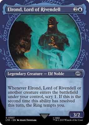 Magic: The Gathering - Universes Beyond: The Lord of the Rings: Tales of Middle-earth - Elrond, Lord of Rivendell (Showcase) - Uncommon - Normal