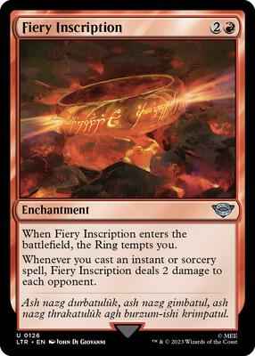 Magic: The Gathering - Universes Beyond: The Lord of the Rings: Tales of Middle-earth - Fiery Inscription - Uncommon - Normal
