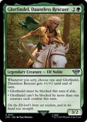 Magic: The Gathering - Universes Beyond: The Lord of the Rings: Tales of Middle-earth - Glorfindel, Dauntless Rescuer - Uncommon - Normal