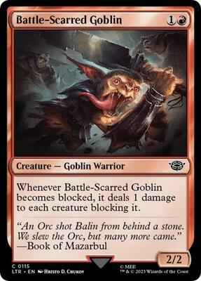 Magic: The Gathering - Universes Beyond: The Lord of the Rings: Tales of Middle-earth - Battle-Scarred Goblin - Common - Normal