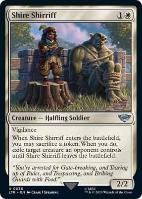 Magic: The Gathering - Universes Beyond: The Lord of the Rings: Tales of Middle-earth - Shire Shirriff - Uncommon - Normal