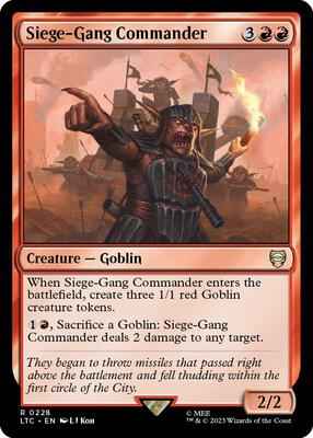Magic: The Gathering - Commander: The Lord of the Rings: Tales of Middle-earth - Siege-Gang Commander - Rare - Normal
