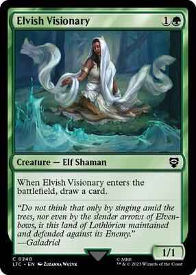Magic: The Gathering - Commander: The Lord of the Rings: Tales of Middle-earth - Elvish Visionary - Common - Normal